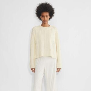 Aritzia Cream Cable Knit Sweater